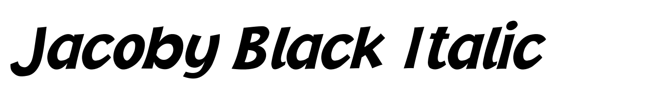 Jacoby Black Italic